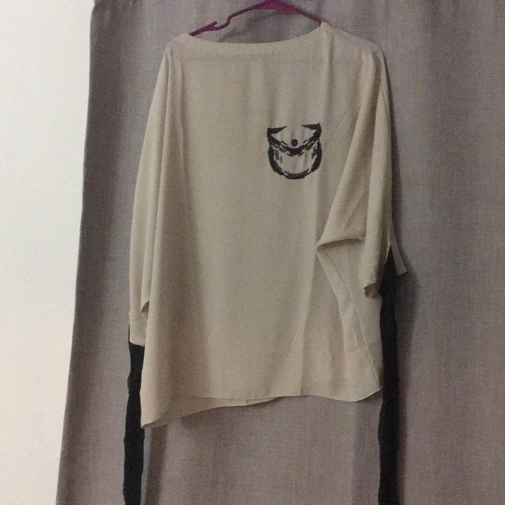 Beige Top/Shirt